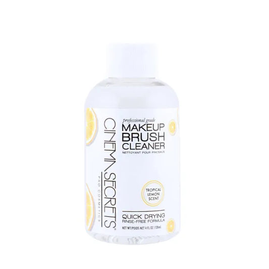 Cinema Secrets Original Makeup Brush Cleaner Solution - Professional Cleanser for Makeup Brushes - Quick-Drying, Rinse-Free Formula - Removes Stubborn Waterproof Make Up - Lemon