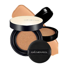 JUNG SAEM MOOL Essential Skin Nuder Longwear Cushion 0.98 Fl Oz, Refill Included, 24H Lasting Cushion Foundation with High Coverage, Semi-Matte Natural Finish, Korean Foundation Makeup