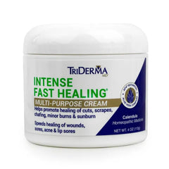 TriDerma Intense Fast Healing Cream, Decreases Healing Time for Minor Irritations, Rashes, Scrapes, Cuts - 4 Ounces