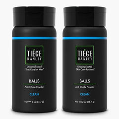 Tiege Hanley Anti Chafe Powder for Men, Cooling Body Powder Deodorant for Foot, Thigh and Groin, Fresh Moisture Control With Eucalyptus and Spearmint, Clean Scent, Men’s Skin Care
