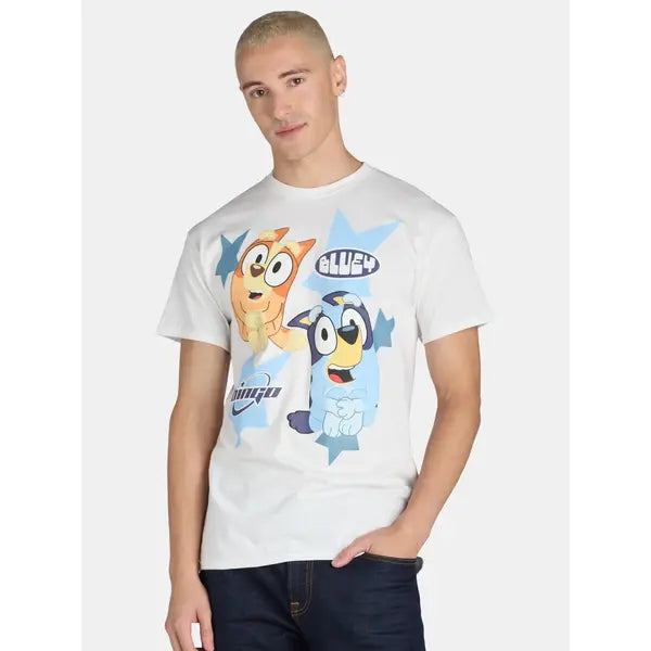 Bluey Men's & Big Men's Y2K Let’s Do This Graphic Tee