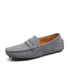Big Size Men's Casual Loafers Slip On Leather Shoes Lightweight Driving Shoes Moccasins Classic Penny Loafer Flats Boat Shoes