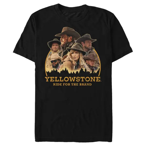 Men's Yellowstone Ride for the Brand Characters Graphic T-Shirt