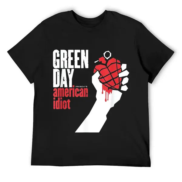 Mens Green Day American Idiot T-Shirt Black