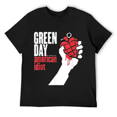 Mens Green Day American Idiot T-Shirt Black