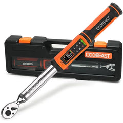 coobeast Digital Torque Wrench, Buzzer and LED Flash Five Units of Measure Torque Wrench for Motorcycle, Auto Repair