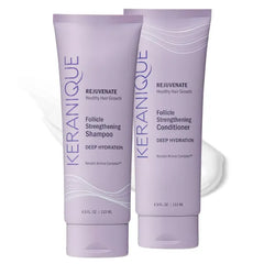 Keranique Shampoo and Conditioner - Volumizing Shampoo and Conditioner Set for Fine, Thinning Hair and Fuller Hair Growth - Keratin Enriched, Volume Thickening, Sulfate-Free, Color-Safe, Anti-Aging