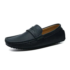 Big Size Men's Casual Loafers Slip On Leather Shoes Lightweight Driving Shoes Moccasins Classic Penny Loafer Flats Boat Shoes