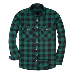 Alimens & Gentle Long Sleeve Button Up Shirt for Men Flannel Shirts Regular Fit