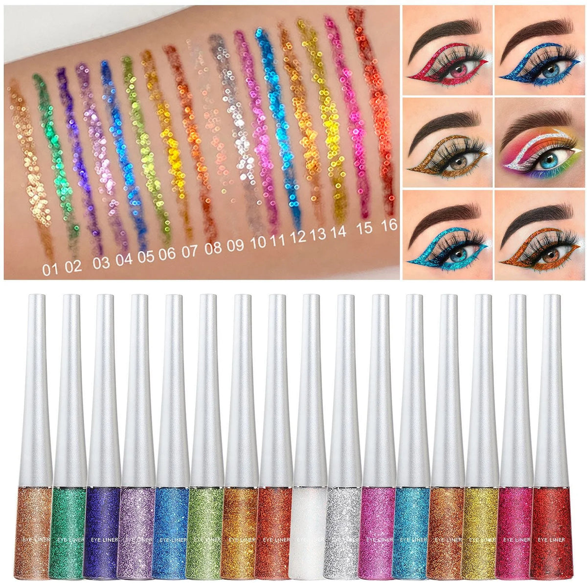 TYTSPEASY 16 Color Shiny Golden Onion Powder Liquid Colorful Shiny Film Shiny Shadow Pen Make Up Sets For Women Olivy Makup Under Eye Powder Lapiz De Ojos Hudabeauty