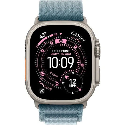 Apple Watch Ultra 3 49MM/S (Cellular) Smart Watch Titanium Case with Alpine Loop - Light Blue