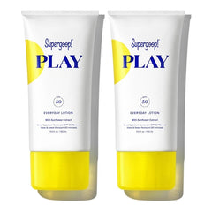 Supergoop! PLAY Everyday Lotion SPF 50 Sunscreen – Broad Spectrum Body & Face, Water & Sweat Resistant, Fast-Absorbing Formula for Sensitive Skin – Available in 2.4 oz, 5.5 oz & 18 oz Singles & 2-Pack Options