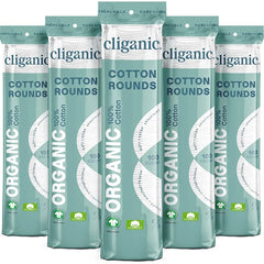 Cliganic Organic Cotton Rounds – 100% Pure Cotton Makeup Remover Pads, Hypoallergenic & Lint-Free Facial Rounds for Sensitive Skin – Soft, Absorbent, Gentle Cleansing (300 & 500 Count Packs)