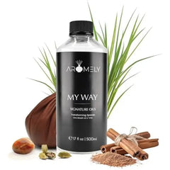 AROMELY My Way Essential Diffuser Oil Blend - Inspired by 1 Hotel - Luxurious Fragrance with Notes of Leather, Cardamon, Lemon, Cedarwood, Iris and Amber