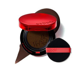 Espoir Be Velvet Cushion Foundation | Quick and Easy Coverage with Long-lasting Color by Zero Oxidation, Velvety Smooth Finish & Lightweight Formula, Vegan, Korean Makeup - 0.46 oz