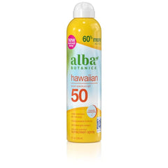 Alba Botanica Hawaiian Coconut Sunscreen, Spray Broad Spectrum SPF 50 Sunscreen, Water Resistant and Biodegradable 8 fl oz Bottle