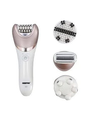 Geepas GLS86053 Rechargeable Ladies Grooming Set | 4-in-1 | Electric Hair Remover | Detachable Shaving Head| On/Off Switch| LED Indicator Light| Ideal to Remove Unwanted Hair
