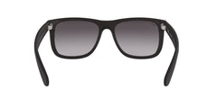 Ray-Ban RB4165 Justin Rectangular Sunglasses Black Rubber/Grey Gradient Lens 55mm
