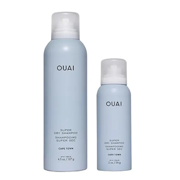 OUAI Super Dry Shampoo Set 4.5 oz + Travel‑Size 2 oz Volumizing Dry Shampoo with Cape Town Scent, No‑Residue Formula Skip the Shower in Style
