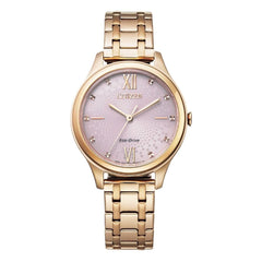 Citizen Women's Analogue Eco-Drive Watch with a Stainless Steel Band