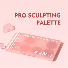 NIKITA.VIVI - Pro Sculpting Palette | 8 shades 4 in 1 with Bronzer Highlighter Blush & Eyeshadow Palette | Highlighting Contouring Blusher Palette | Face Contour Palette, Face Sculpting Palette | 8gx8