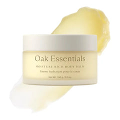 Oak Essentials Moisture Rich Body Balm, 5.3 Oz | Hydrating Balm-to-Oil, Sea Buckthorn Oil, Coconut Oil and Cocoa Butter, Nourishing Skincare for Dry Skin
