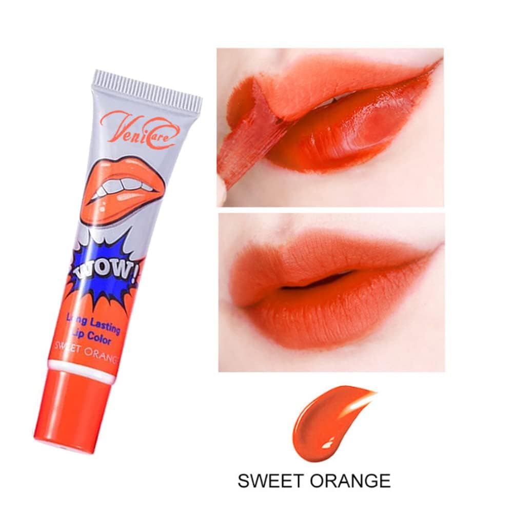 Azonee 6 Colors Lip Tint Stain Set, Colors Color Peel Off Lip Stain Lip Gloss Tattoo Mask Tint Long Lasting Waterproof Lip Gloss, Long Lasting Non-Stick Cup Peel Off Lip Party Lip Tint Makeup