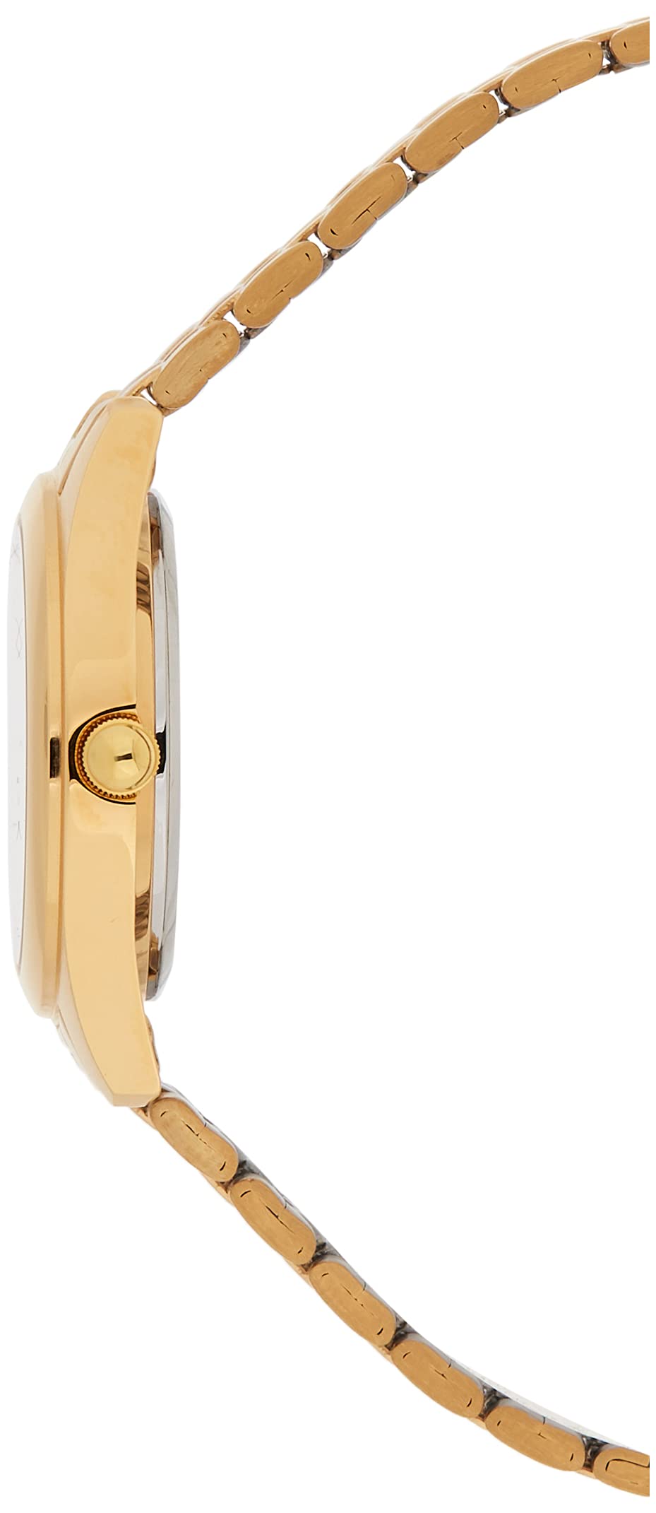 Casio Womens Quartz Watch, Analog Display and Leather Strap Gold/White