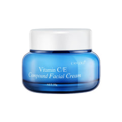 L'ANGOLO VitaminC&E Compound Facial Cream 30g, with Avocado Extract and VitaminB5, Anti-Aging, Improve Skin Tone and Moisturizing, Reduce Free Radicals, Improve Skin Luster