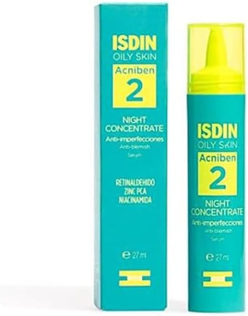 ISDIN Acniben Night Concentrate, Overnight Treatment for Acne & Blemish Control- 27ml