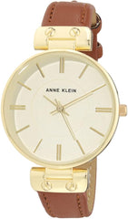 Anne Klein Women's Strap Watch, AK/3842, Brown/Gold, Quartz Movement