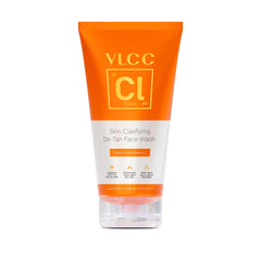 VLCC Clinic Skin Clarifying De-Tan Face Wash - 150ml | Anti-Tan Face Wash | Glycolic Acid & Vitamin C Facewash | Anti-Blemish Properties, Targets Dead Skin Cells and Pigmentation