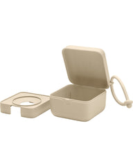 BIBS Pacifier Box with Strap. Soother Holder and Steriliser case. 100% BPA Free Food-Grade Material. Made in Denmark. Vanilla