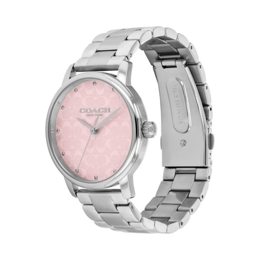 Coach GRAND Women's Watch, Analog-Pink / Silver