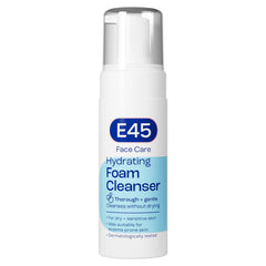 E45 Foaming Face Wash, Daily Cleanser for Dry & Sensitive Skin, Gentle Makeup Remover - Softens Skin & Controls Oil, Skincare for Women & Men - 150ml