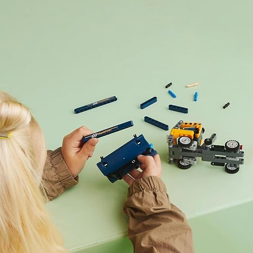 LEGO 42147 Technic Dump Truck Toy 2in1 Set, Construction Vehicle Model to Excavator Digger, Engineering Toys, Gift for Boys and Girls Aged 7 Plus