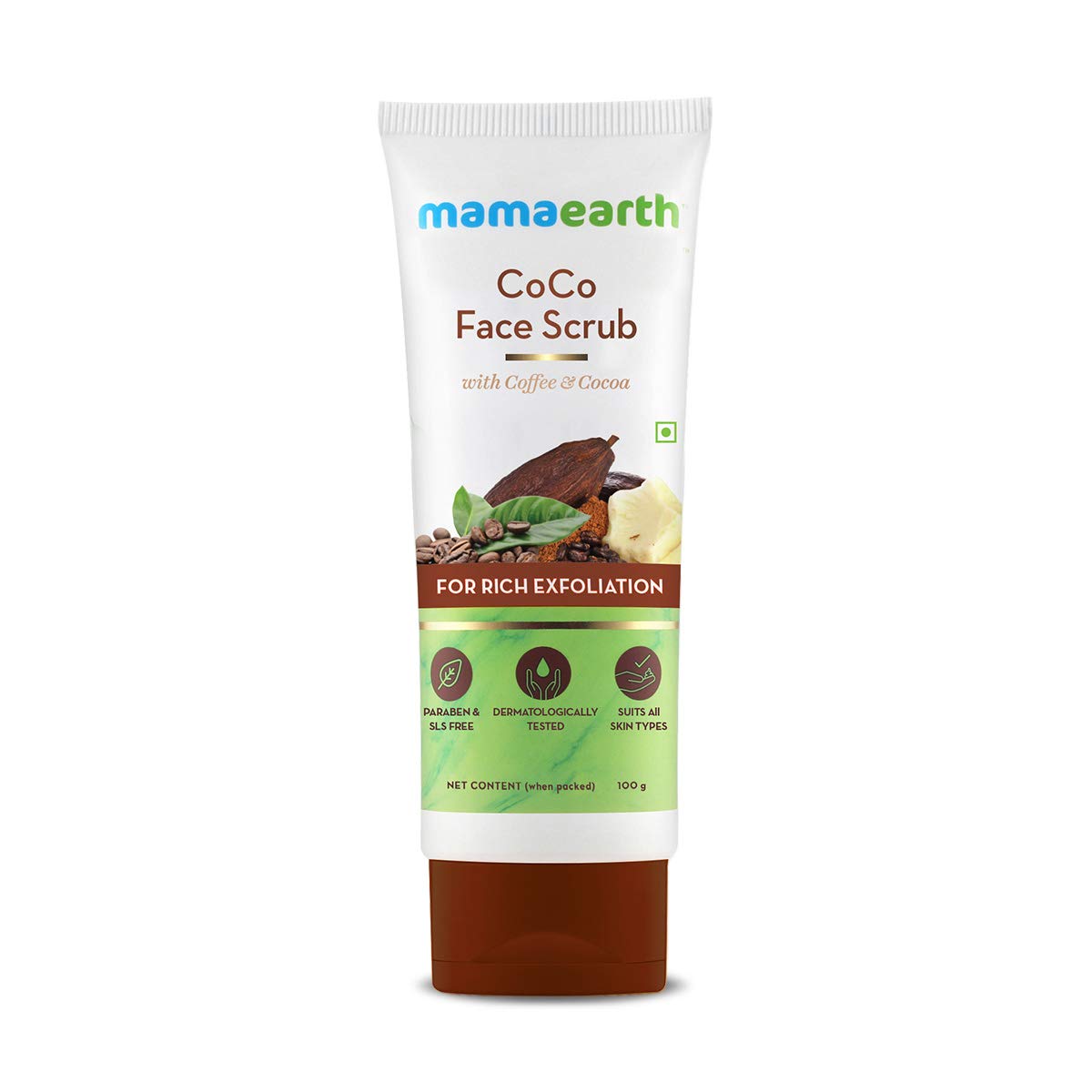 Mamaearth CoCo Face Scrub for Rich Exfoliation, Nourishment and Hydration - 100 gm