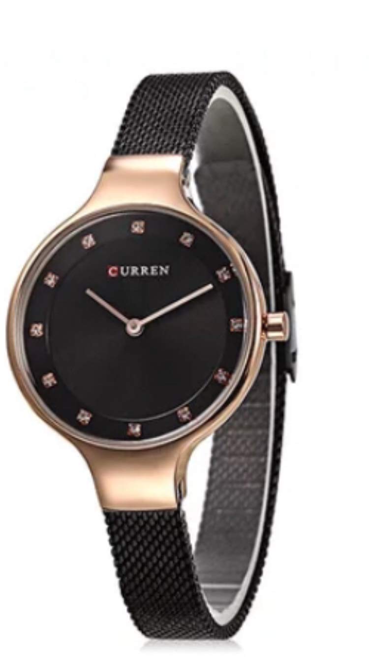 Curren Dress Watch For Women Analog Metal - 9080 - Black