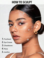 SHEGLAM Snatch 'n' Define Stick - Cream Contour Stick Long Lasting Highly Pigmented Sweat Proof Bronzer Sculpting Lightweight Smooth Natural Contour Face Makeup (Soft Tan)
