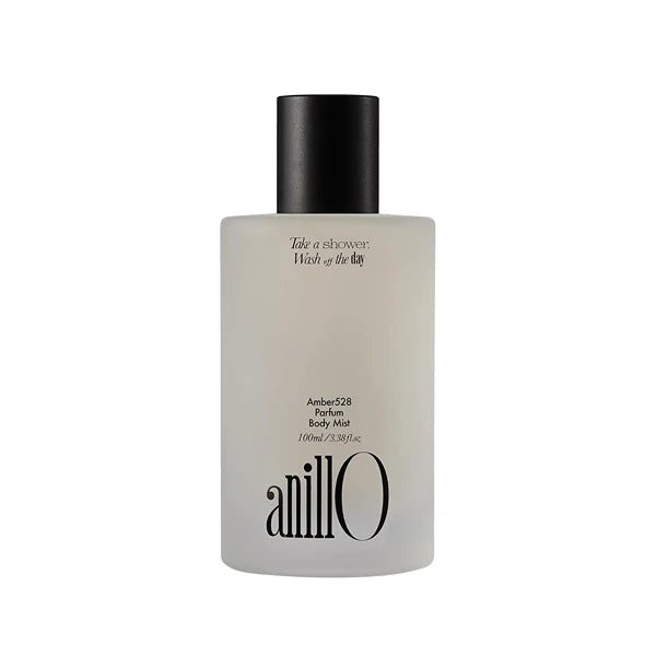 ANILLO Amber528 Body Skin Care Mist, Vegan Mist with Yuzu Extract, Hinoki Cypress Oil & Hyaluronic Acid Complex for Dry Skin, Warm Amber Scent, Silicone & Paraben Free (100ml / 3.38 fl. Oz)