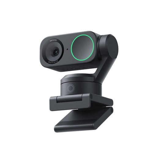 Insta360 Link 2 Black PTZ 4K Webcam – 1/2” Sensor, AI Tracking, HDR, Noise Cancelling Mic, Gesture Control for PC & Mac Streaming