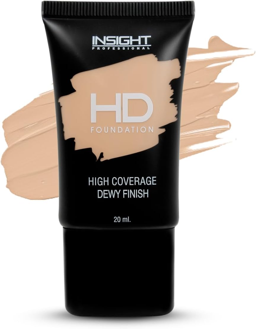 Insight Cosmetics HD Foundation | Dewy Finish | High Coverage | Paraben Free | Lightweight | 20ml (FD30-LP05)