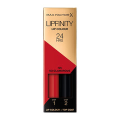 Max Factor Lipfinity Lip Colour Lipstick, 2-Step Long Lasting, 125 So Glamorous, 2.3 ML
