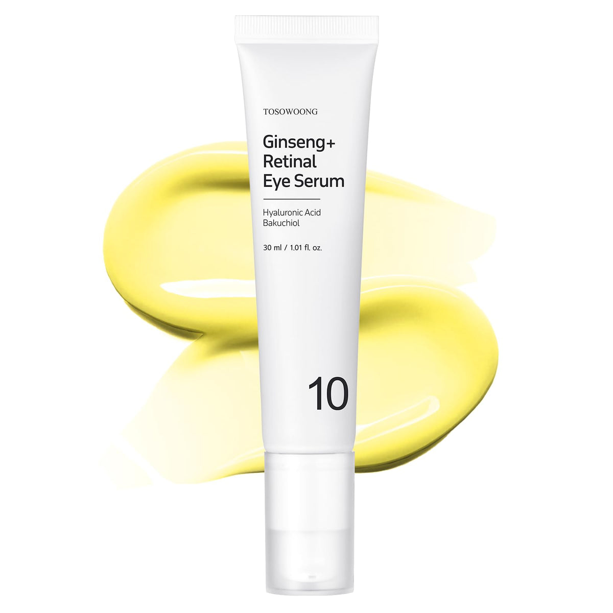 Tosoong Ginseng Plus Retinal Eye Serum with Niacinamide and Bakuchiol - Lightweight Korean Eye Care for a Soft and Refreshed Eye Area, 30 ml, 1.01 fl oz