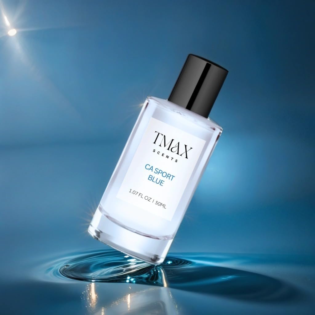 Tmax Scents CA Sport Blue - 50ml Aromatic Citrus - Fresh Spicy Scent With Pineapple, Bergamot, and Musk.