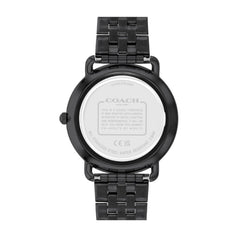 Coach Elliot Qtz Basic Black Round Dial Men's Watch|Ionic Plated Black Steel Material|Black Color Band - 14602670