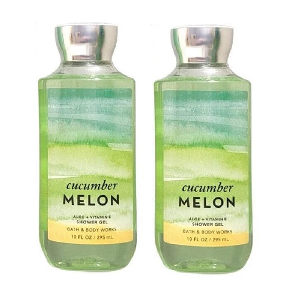 Bath & Body Works Cucumber Melon Shower Gel Gift Sets For Women 10 Oz 2 Pack (Cucumber Melon)