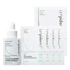 Zipiderm EGF Skin Barrier Hydration Set – Hydro Ampoule Serum + Dressing Sheet Masks (4EA), Korean Soothing & Moisture Barrier-Repair Duo for Sensitive & Dry Skin