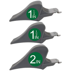 CR8GR8 Professional Hair Cutting Combs, Hair Cutting Guards 1 & 0.6 cm 1 & 1.3 cm 5.1 cm, Mega No. 16 No. 12 No. 10 fit most hair clippers (Gray)