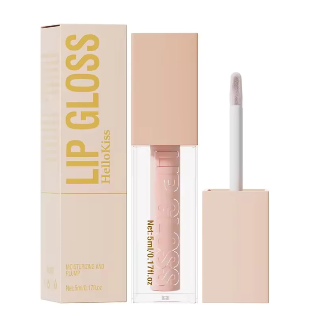 NIKITA.VIVI - Ultra Glossy Lip Gloss #5 | Double Moisturizing Plump Moist Soft Lip Lifter Gloss Light Fine Texture Lipstick, Lip Color Lip Oil Lip Gloss |Volumizing lip Makeup Lip Gloss Oil 5ML